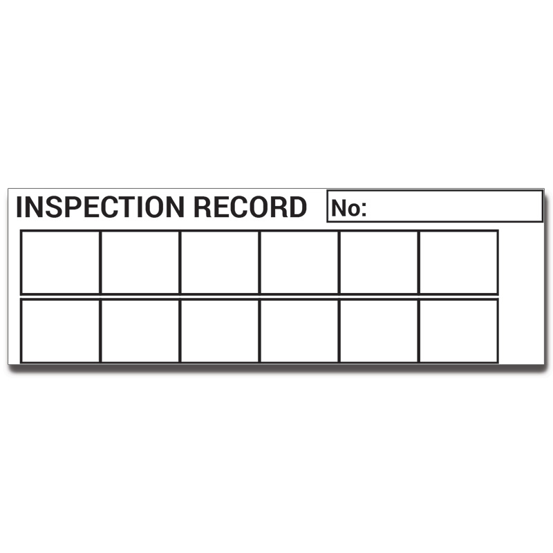 Inspection Record Labels (Unbranded)